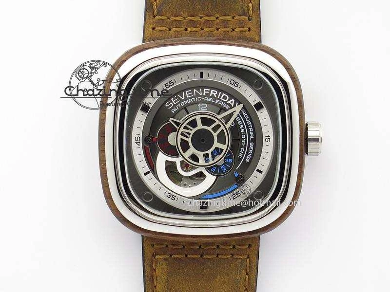 SevenFriday P3-2 ‘Woody’ V6F Best Edition On Brown Asso Strap Miyota 82S Timeless 9636