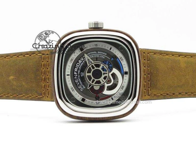 SevenFriday P3-2 ‘Woody’ V6F Best Edition On Brown Asso Strap Miyota 82S Timeless 9636