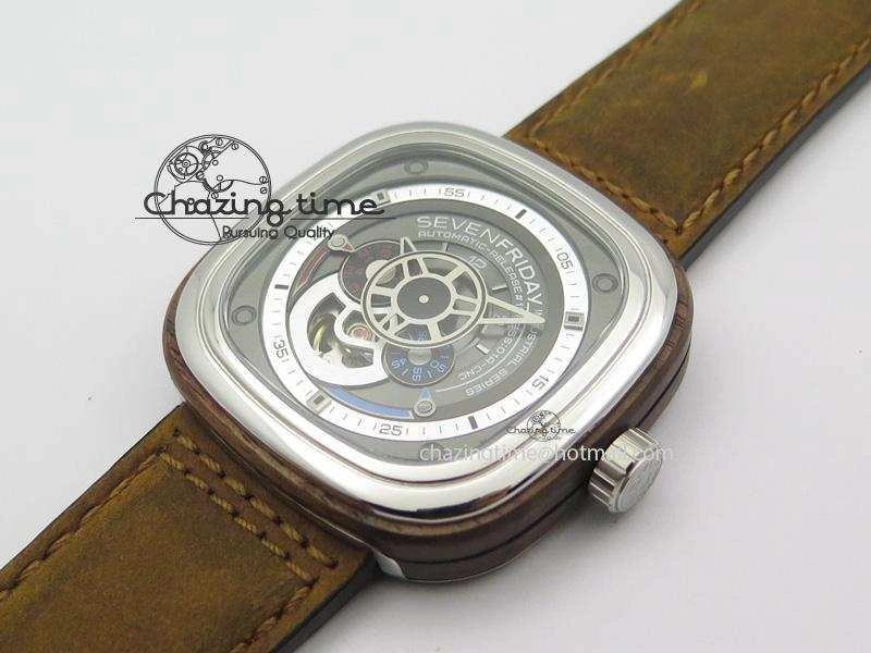 SevenFriday P3-2 ‘Woody’ V6F Best Edition On Brown Asso Strap Miyota 82S Timeless 9636