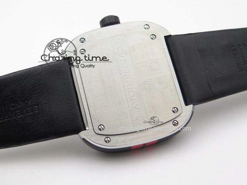 FastDry SevenFriday P3 BB SWF 1:1 Best Edition Black Dial on Black Leather Strap Miyota 82S 9640