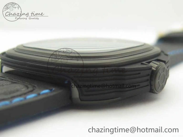 SevenFriday PVD P3B 01 SVF 1:1 Best Edition on Black Blue Leather Strap Miyota 82S7(Free Rubber Strap) DailyWear 9621