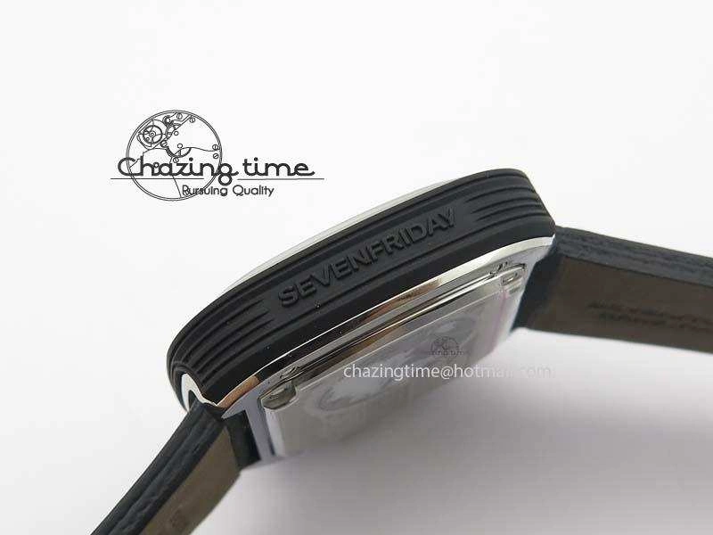 SevenFriday PVD P3C 01 Hot Rod V6F Best Edition On Black Leather Strap Miyota 82S Trendsetting 9632