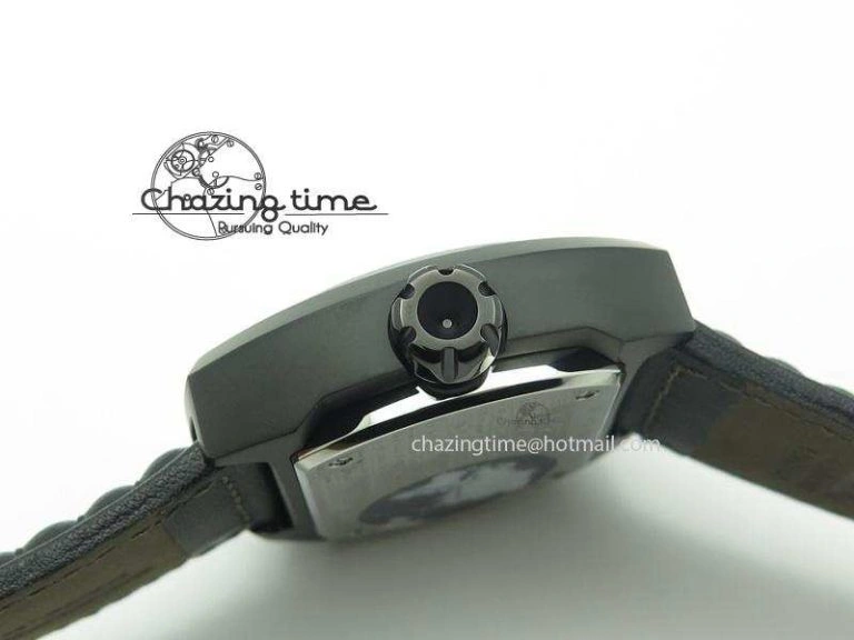 Unique SevenFriday PVD V3-01 V6F 1:1 Best Edition Black Silver Dial On Black Leather Strap Miyota 82S 9637