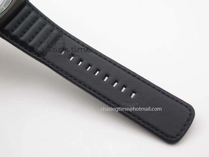 Unique SevenFriday PVD V3-01 V6F 1:1 Best Edition Black Silver Dial On Black Leather Strap Miyota 82S 9637