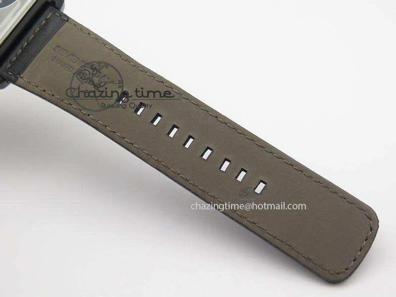 Unique SevenFriday PVD V3-01 V6F 1:1 Best Edition Black Silver Dial On Black Leather Strap Miyota 82S 9637