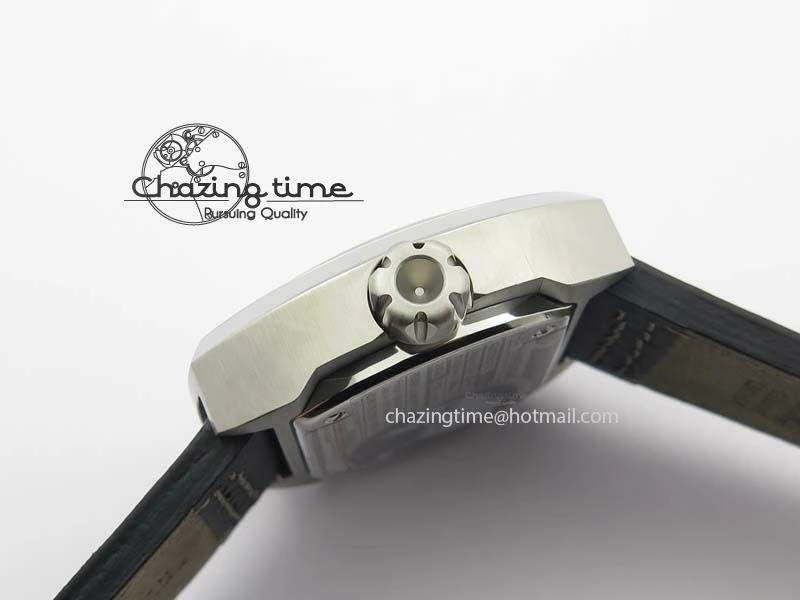 Fashionable SevenFriday Q1-01 V6F 1:1 Best Edition Silver Dial On Black Leather Strap Miyota 82S 9631