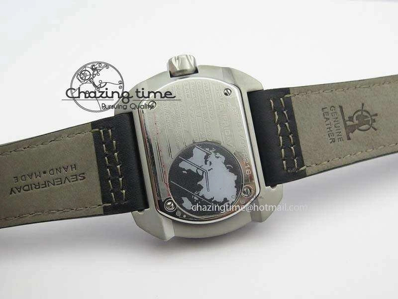Fashionable SevenFriday Q1-01 V6F 1:1 Best Edition Silver Dial On Black Leather Strap Miyota 82S 9631