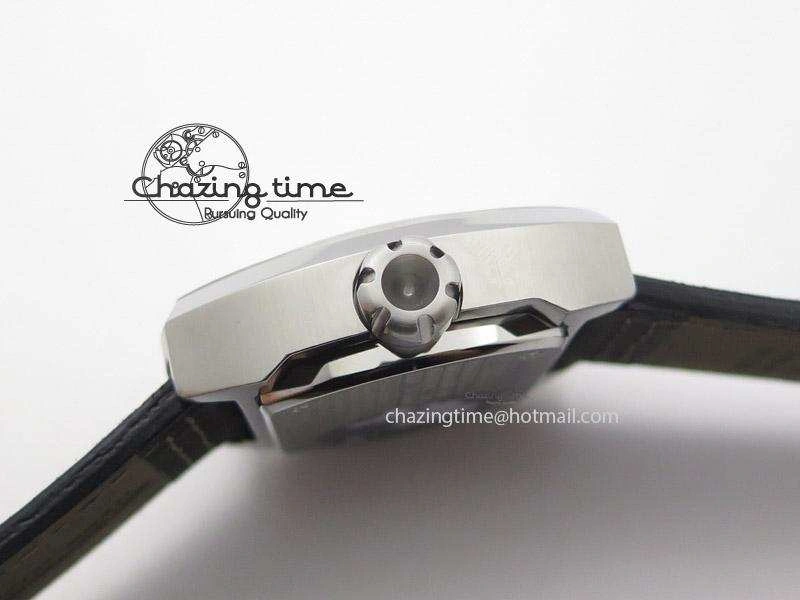 Original SevenFriday V1-01 V6F 1:1 Best Edition Silver Dial On Black Leather Strap Miyota 82S 9649