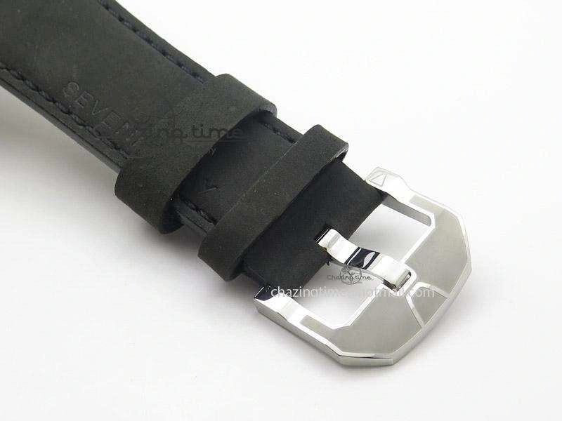 Original SevenFriday V1-01 V6F 1:1 Best Edition Silver Dial On Black Leather Strap Miyota 82S 9649