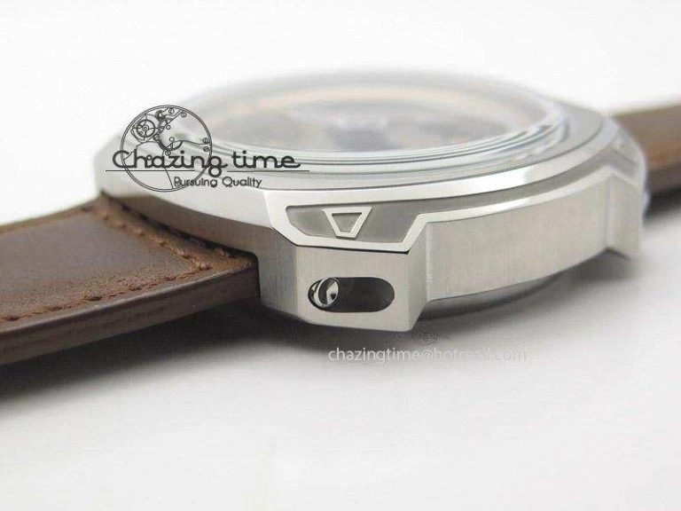 OdorResistant SevenFriday V2-01 V6F 1:1 Best Edition Black Silver Dial On Brown Leather Strap Miyota 82S 9639