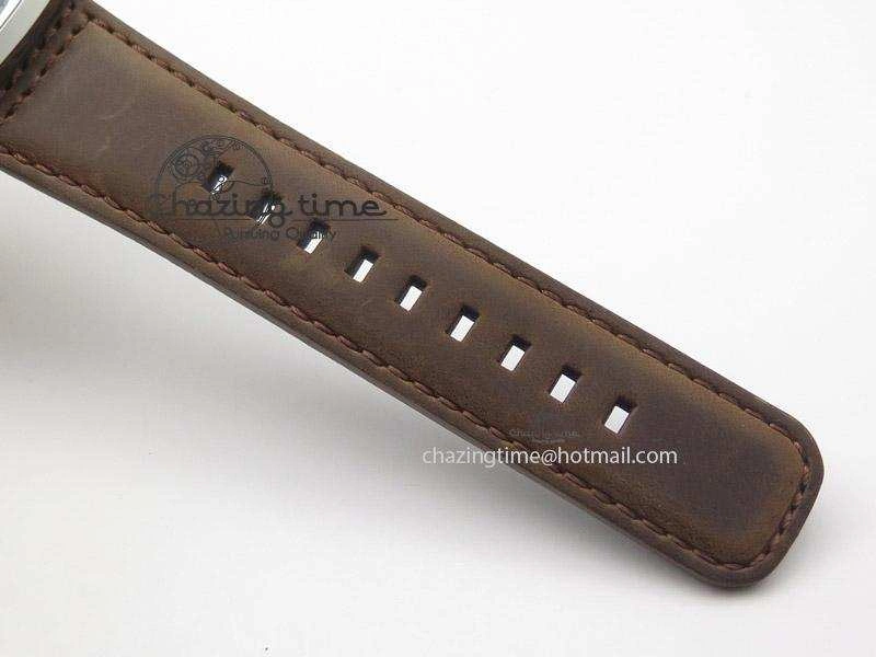 OdorResistant SevenFriday V2-01 V6F 1:1 Best Edition Black Silver Dial On Brown Leather Strap Miyota 82S 9639