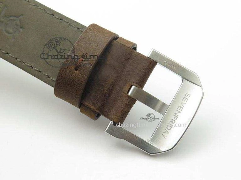 OdorResistant SevenFriday V2-01 V6F 1:1 Best Edition Black Silver Dial On Brown Leather Strap Miyota 82S 9639