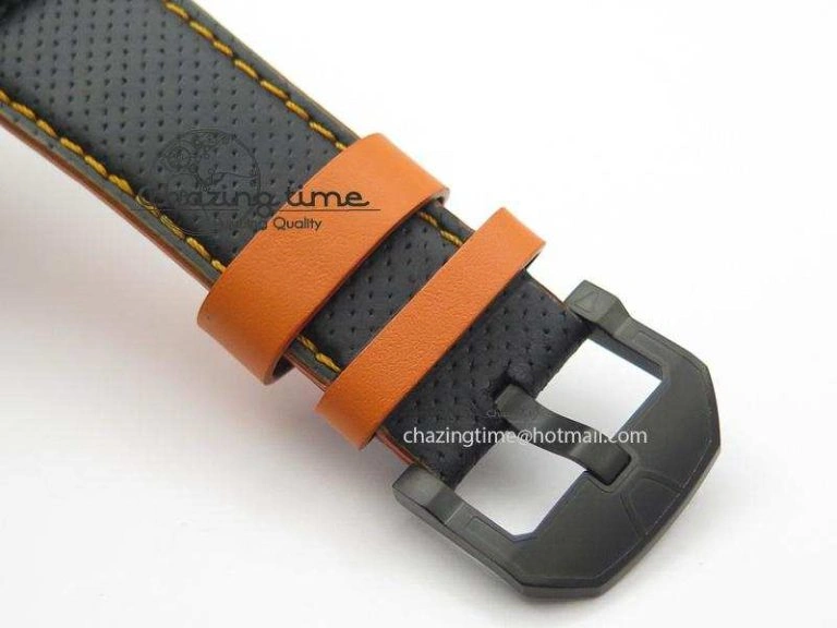 SevenFriday V3-02-GR V6F Best Edition Black Silver Dial Orange Hand On Black Leather Strap Miyota 82S MultiPurpose 9635