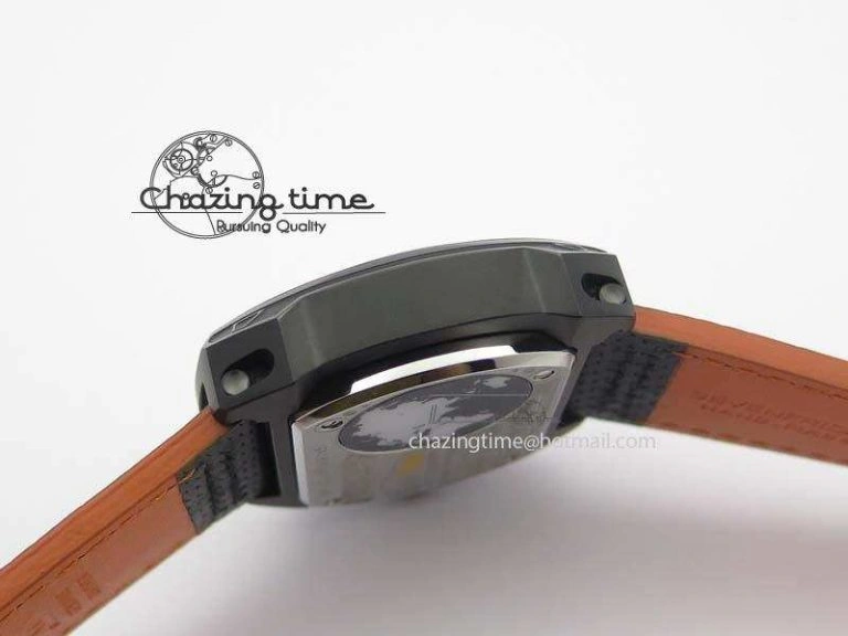 Breathable SevenFriday V3-02-GR V6F Best Edition Black Silver Dial Orange Hand On Black Leather Strap Miyota 82S 9633