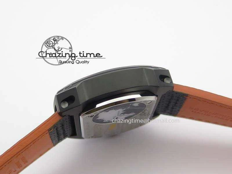 Breathable SevenFriday V3-02-GR V6F Best Edition Black Silver Dial Orange Hand On Black Leather Strap Miyota 82S 9633