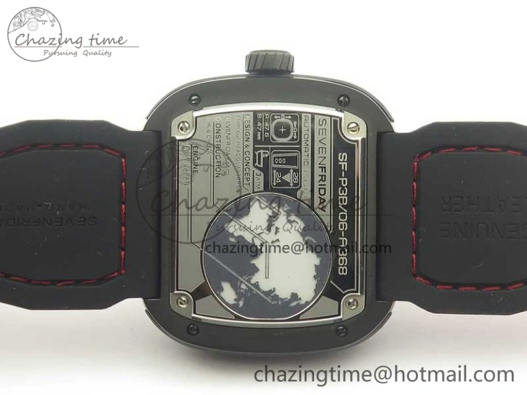 Durable Sevenfriday P3B 06 Racing Team Red SVF 1:1 Best Edition on Red Leather Strap Miyota 82S 9620