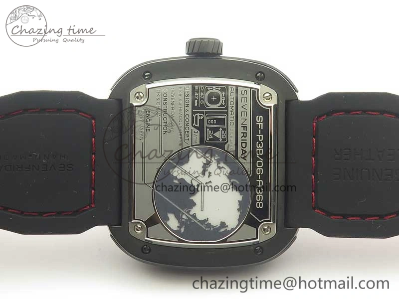 Durable Sevenfriday P3B 06 Racing Team Red SVF 1:1 Best Edition on Red Leather Strap Miyota 82S 9620