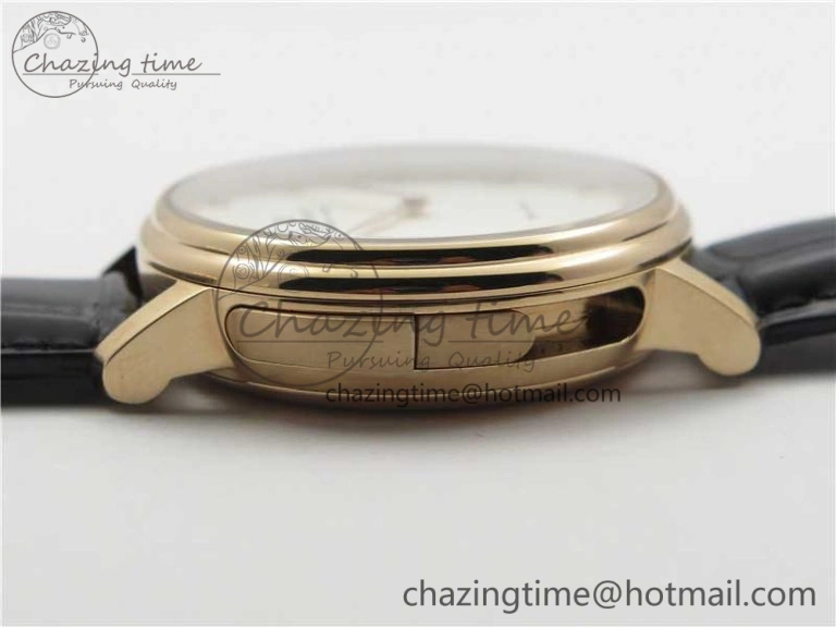 Sexual Revolution Erotic Watch RG ZSF White Dial SS Markers on Black Leather Strap A23J Attractive 4844