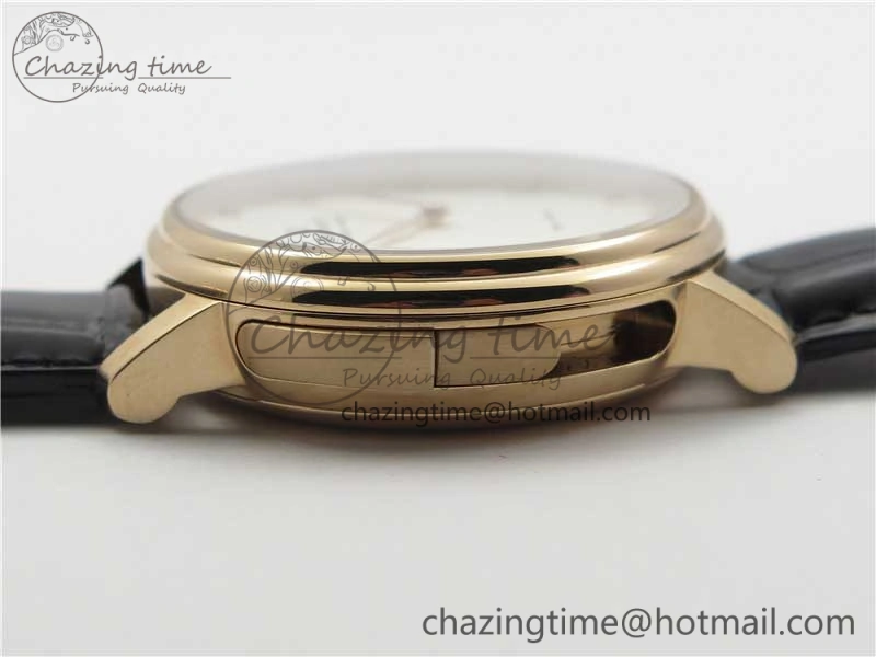 Sexual Revolution Erotic Watch RG ZSF White Dial SS Markers on Black Leather Strap A23J Attractive 4844