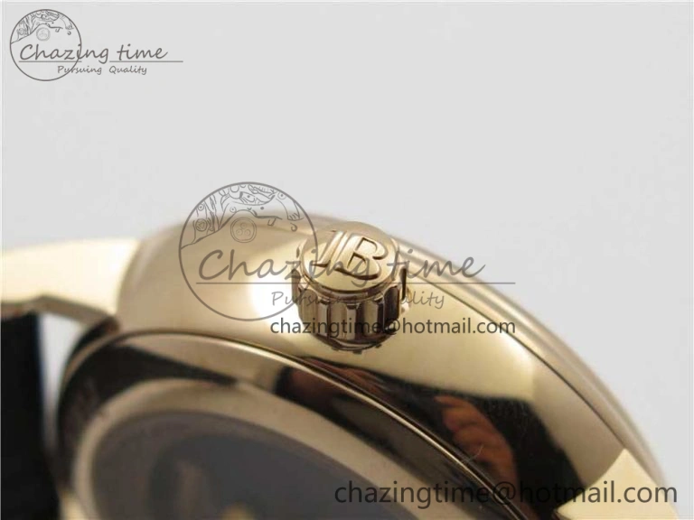 Sexual Revolution Erotic Watch RG ZSF White Dial SS Markers on Black Leather Strap A23J Attractive 4844