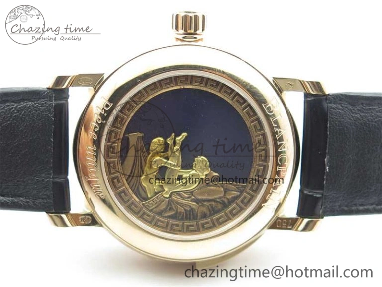 Sexual Revolution Erotic Watch RG ZSF White Dial SS Markers on Black Leather Strap A23J Attractive 4844
