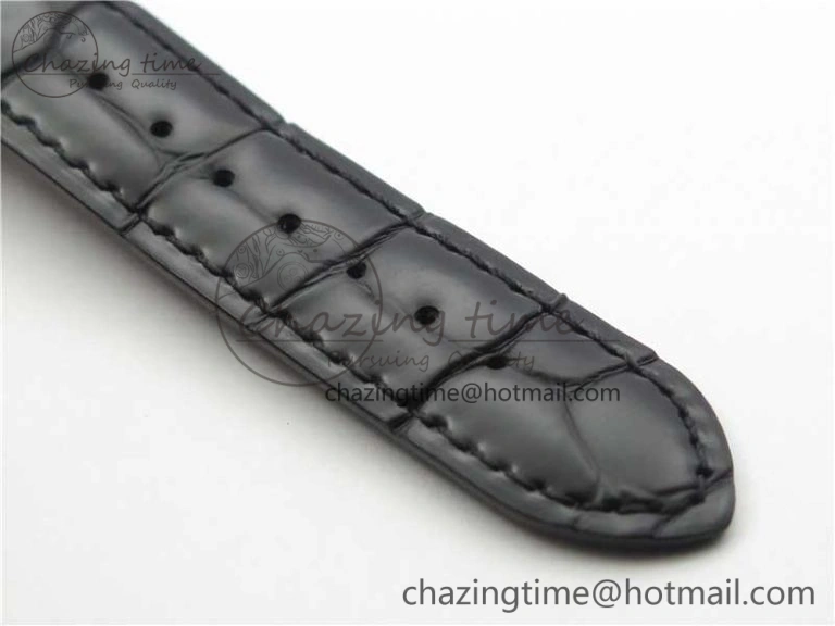 Sexual Revolution Erotic Watch RG ZSF White Dial SS Markers on Black Leather Strap A23J Attractive 4844
