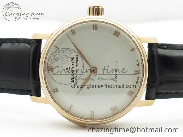 Sexual Revolution Erotic Watch RG ZSF White Dial SS Markers on Black Leather Strap A23J Attractive 4844