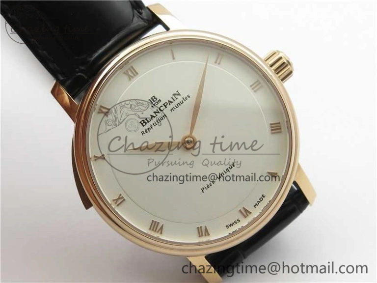 Sexual Revolution Erotic Watch RG ZSF White Dial SS Markers on Black Leather Strap A23J Attractive 4844