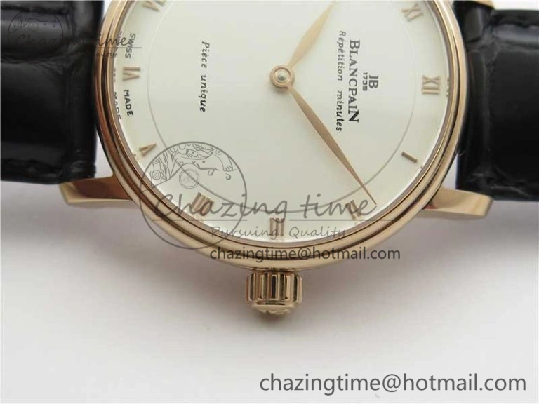 Sexual Revolution Erotic Watch RG ZSF White Dial SS Markers on Black Leather Strap A23J Attractive 4844