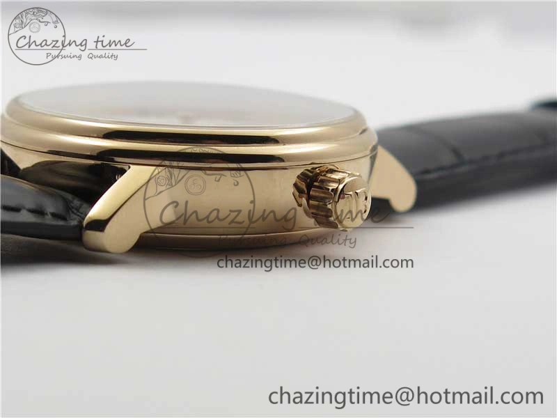 Sexual Revolution Erotic Watch RG ZSF White Dial SS Markers on Black Leather Strap A23J Attractive 4844
