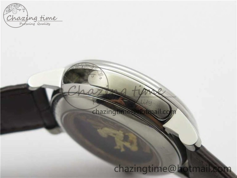 UrbanStyle Sexual Revolution Erotic Watch SS ZSF White Dial Gold Markers on Brown Leather Strap A23J 4847
