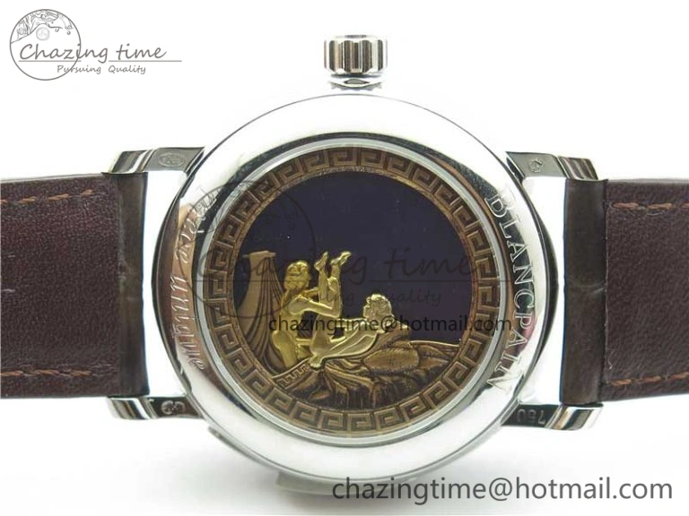 UrbanStyle Sexual Revolution Erotic Watch SS ZSF White Dial Gold Markers on Brown Leather Strap A23J 4847