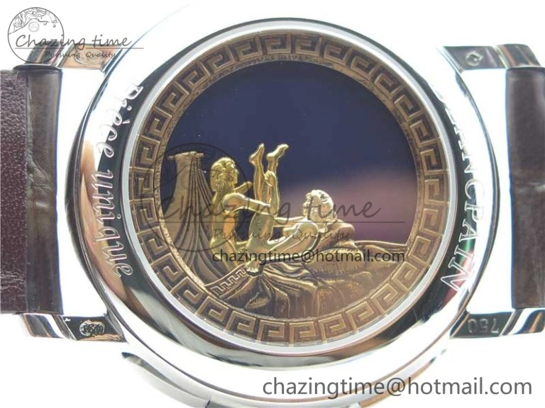 UrbanStyle Sexual Revolution Erotic Watch SS ZSF White Dial Gold Markers on Brown Leather Strap A23J 4847