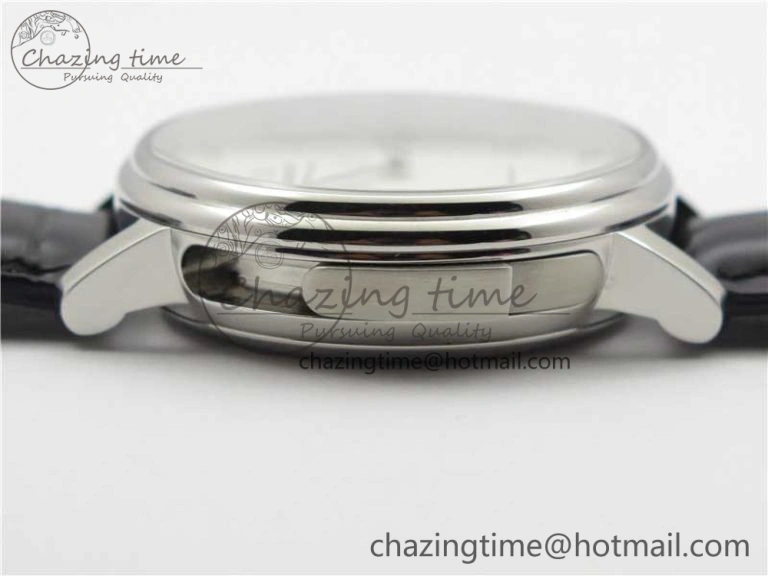 ComfortFit Sexual Revolution Erotic Watch SS ZSF White Dial SS Markers on Black Leather Strap A23J 4846