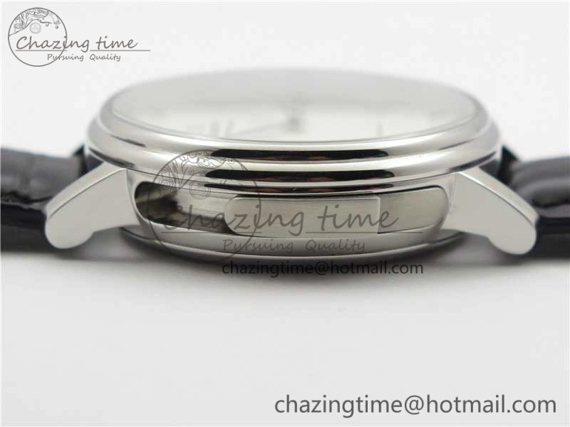 ComfortFit Sexual Revolution Erotic Watch SS ZSF White Dial SS Markers on Black Leather Strap A23J 4846