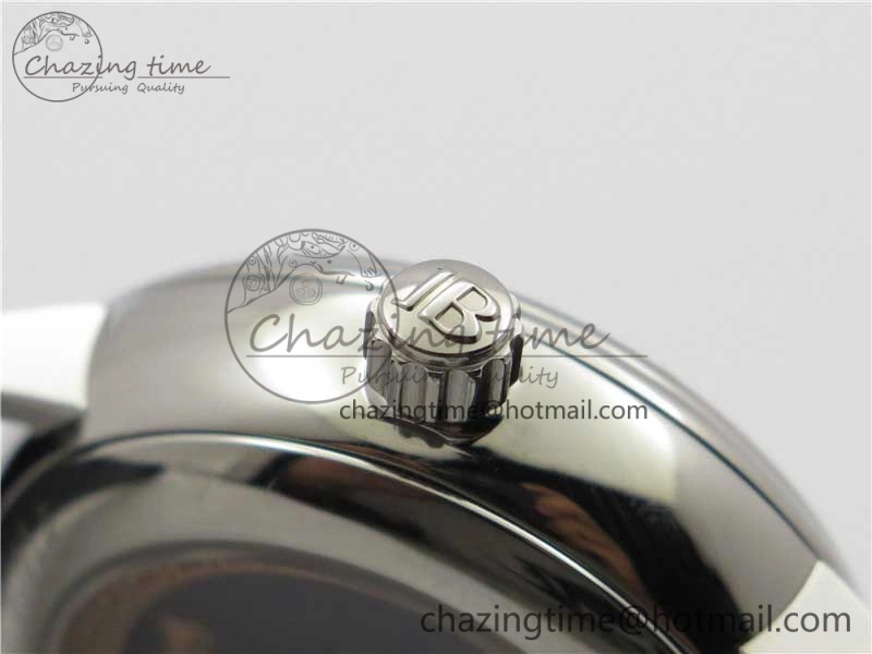 ComfortFit Sexual Revolution Erotic Watch SS ZSF White Dial SS Markers on Black Leather Strap A23J 4846