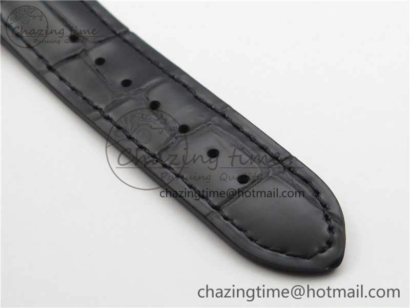 ComfortFit Sexual Revolution Erotic Watch SS ZSF White Dial SS Markers on Black Leather Strap A23J 4846