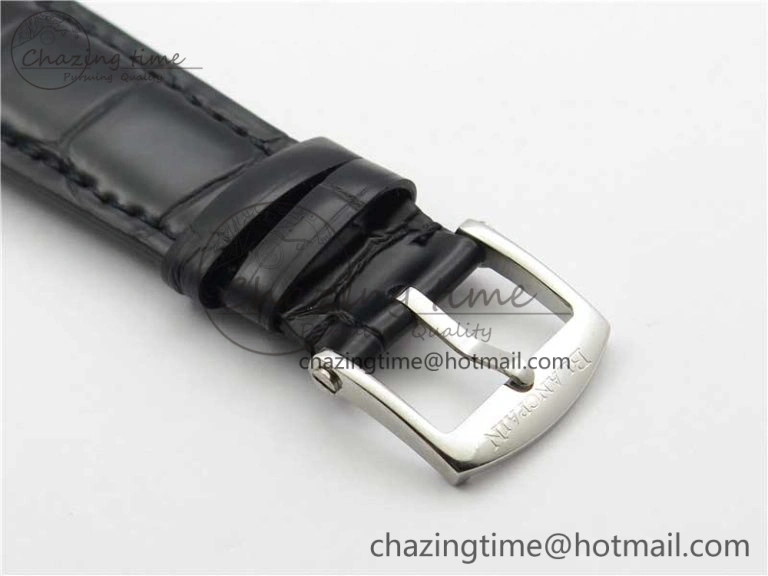 ComfortFit Sexual Revolution Erotic Watch SS ZSF White Dial SS Markers on Black Leather Strap A23J 4846