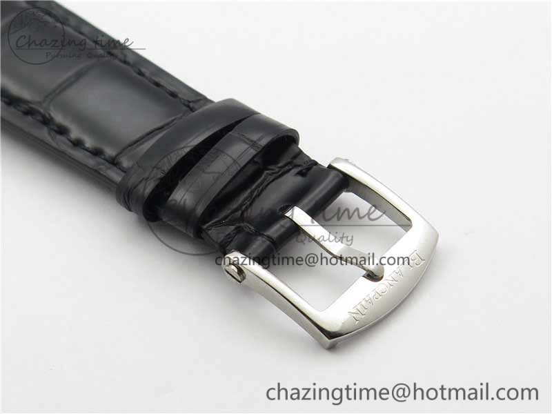 ComfortFit Sexual Revolution Erotic Watch SS ZSF White Dial SS Markers on Black Leather Strap A23J 4846