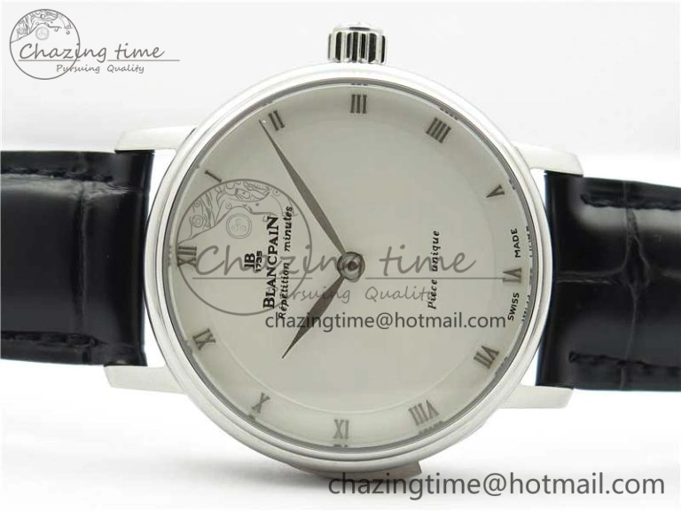 ComfortFit Sexual Revolution Erotic Watch SS ZSF White Dial SS Markers on Black Leather Strap A23J 4846
