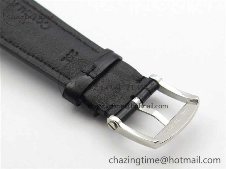 ComfortFit Sexual Revolution Erotic Watch SS ZSF White Dial SS Markers on Black Leather Strap A23J 4846