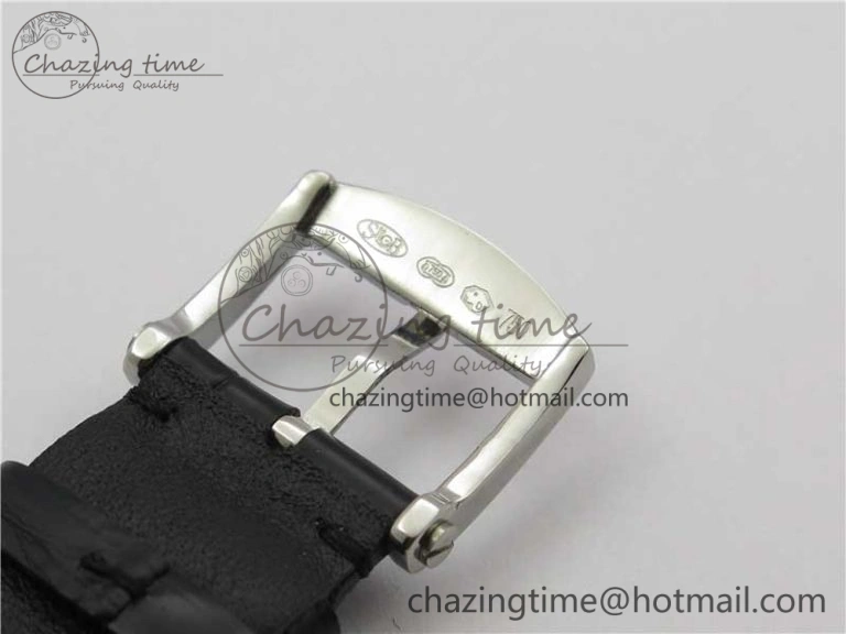 ComfortFit Sexual Revolution Erotic Watch SS ZSF White Dial SS Markers on Black Leather Strap A23J 4846