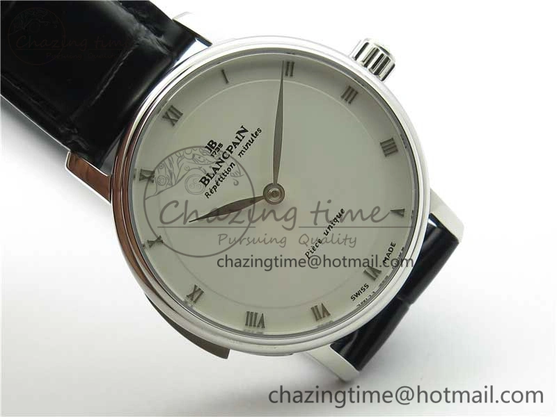 ComfortFit Sexual Revolution Erotic Watch SS ZSF White Dial SS Markers on Black Leather Strap A23J 4846