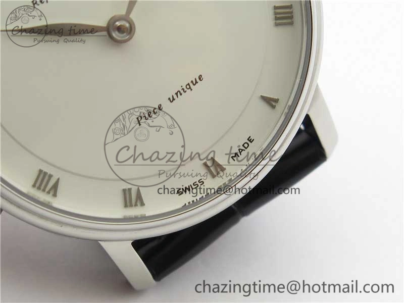 ComfortFit Sexual Revolution Erotic Watch SS ZSF White Dial SS Markers on Black Leather Strap A23J 4846