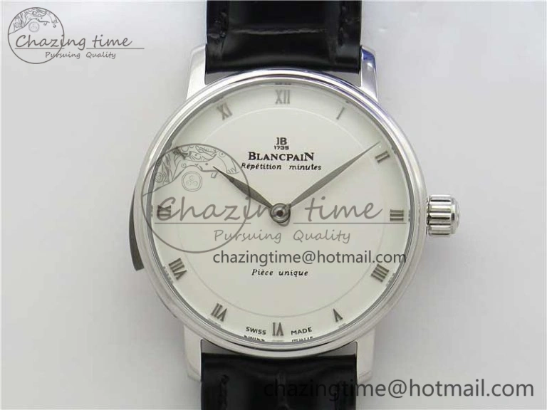 ComfortFit Sexual Revolution Erotic Watch SS ZSF White Dial SS Markers on Black Leather Strap A23J 4846