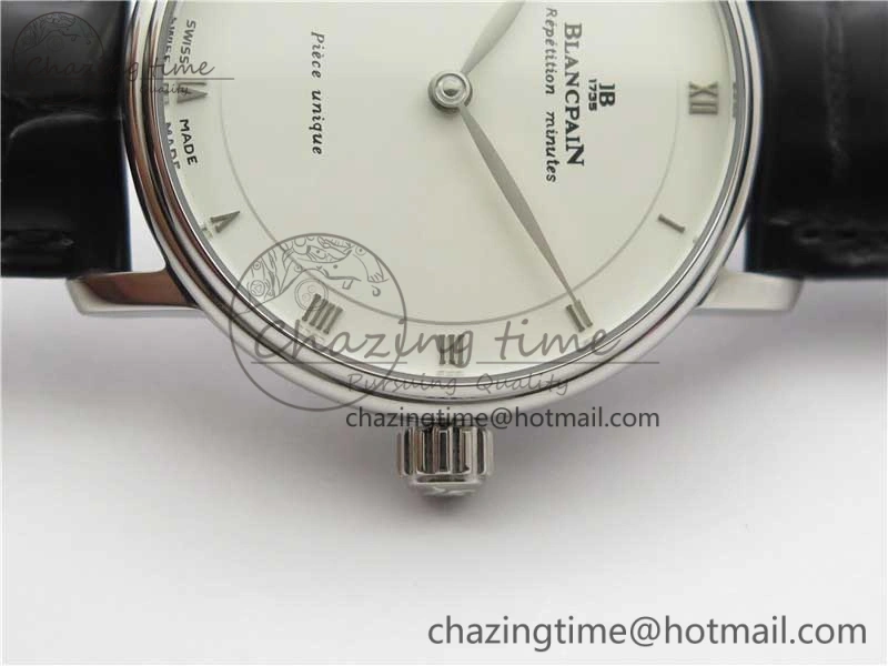 ComfortFit Sexual Revolution Erotic Watch SS ZSF White Dial SS Markers on Black Leather Strap A23J 4846