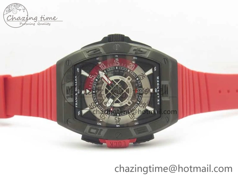 EyeCatching Skafander DLC  Red On Red Rubber Strap MIYOTA 6586