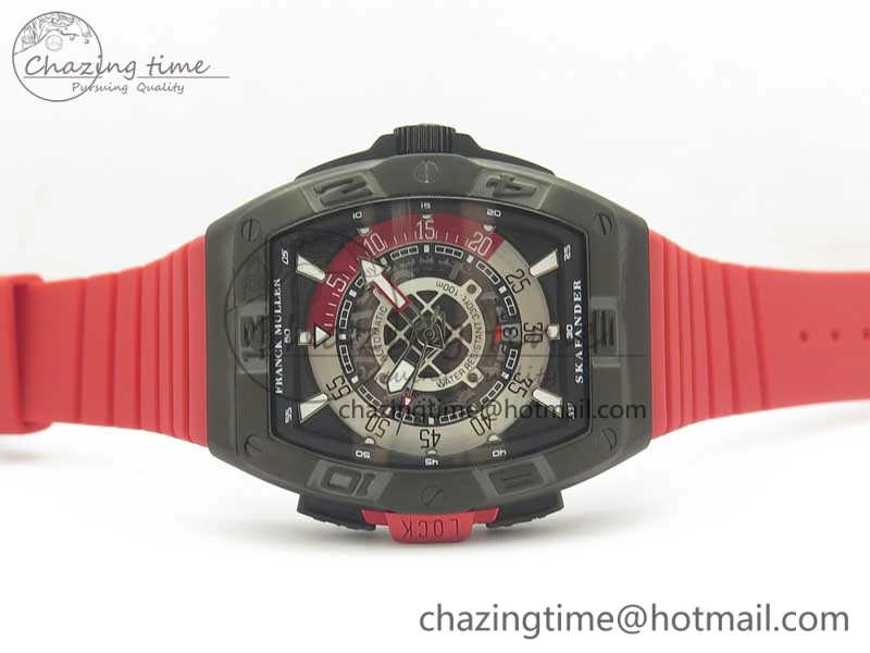 EyeCatching Skafander DLC  Red On Red Rubber Strap MIYOTA 6586