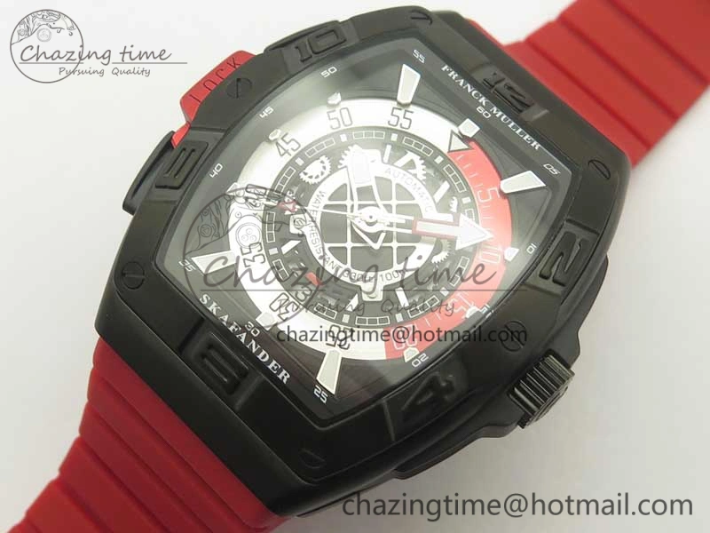 EyeCatching Skafander DLC  Red On Red Rubber Strap MIYOTA 6586