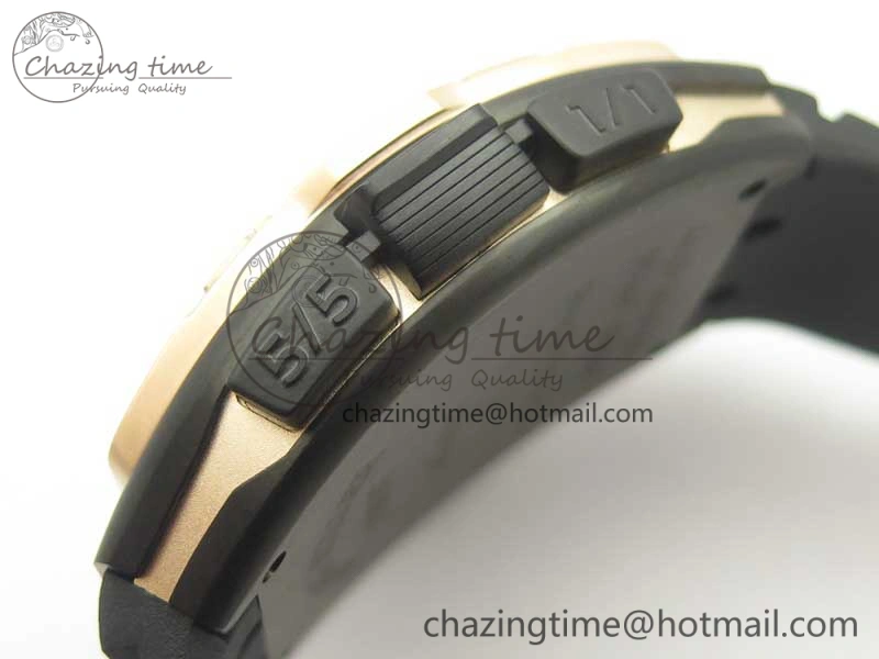 Skafander RG Black On Black Rubber Strap MIYOTA TopPick 6589